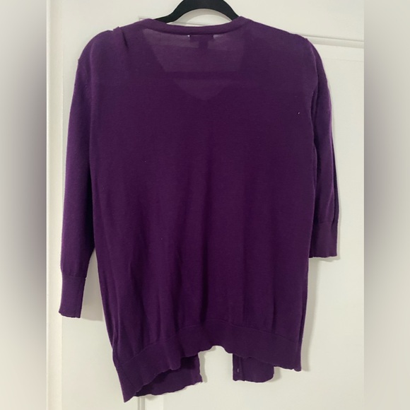 Pretty purple sequin cardigan sweater - Picture 2 of 2